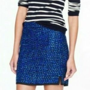 Blue & Black J.Crew Tweed Skirt